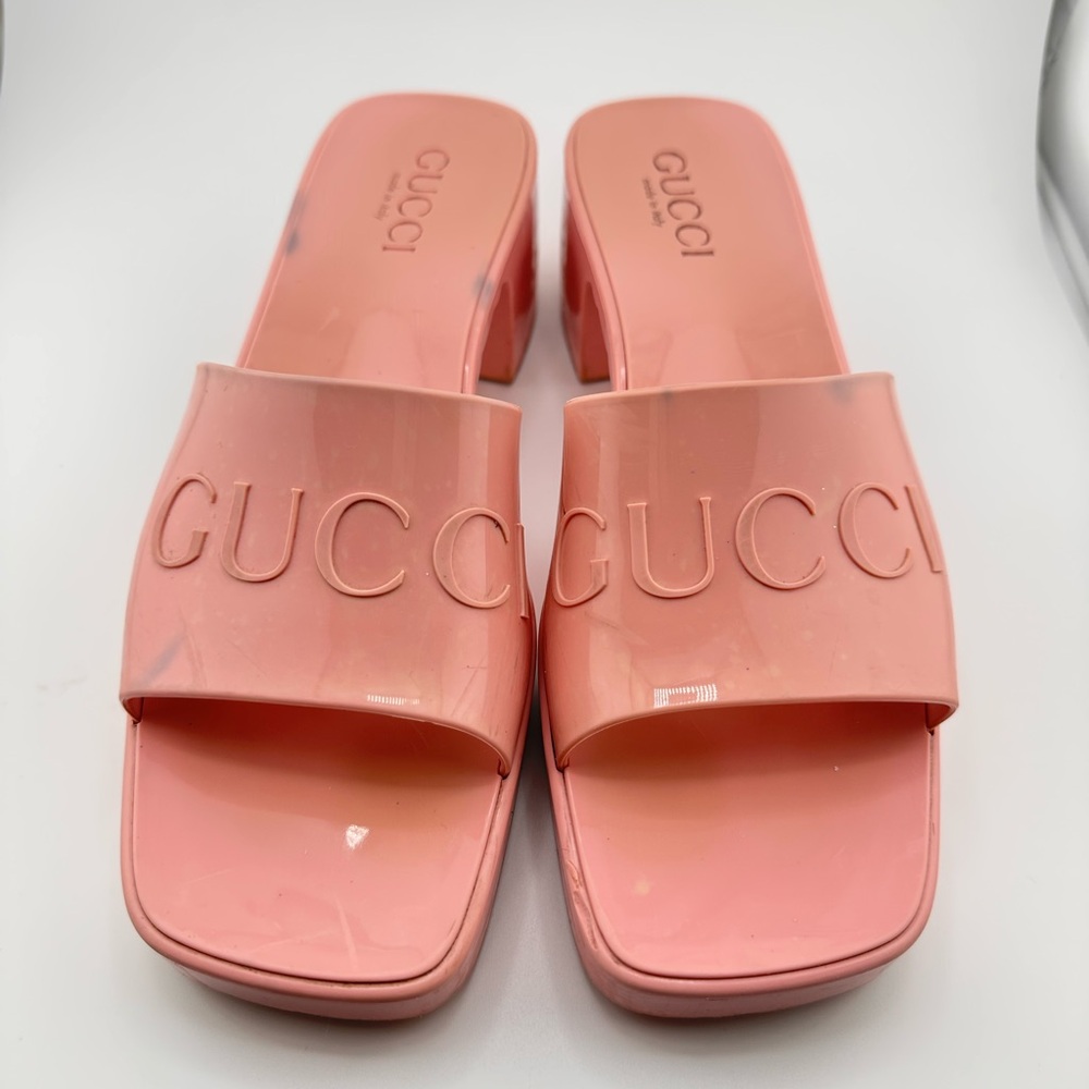 Gucci Pink Mules Modern Minimalist Design
